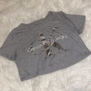 Calvin Klein logo crop top